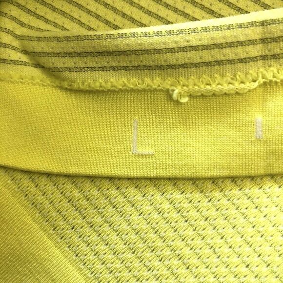 Lululemon Men Solid Yellow Metal Vent Tech Short Sleeve SS Crew Workout Shirt L - Picture 5 of 7